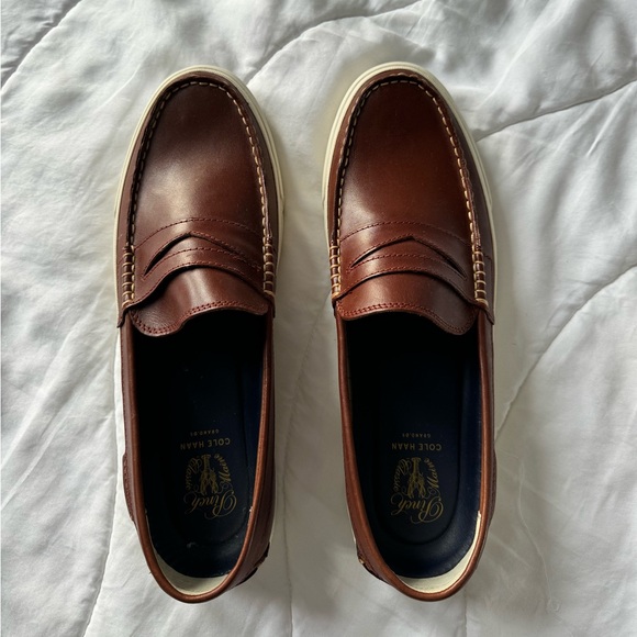 Brand new unused Cole Haan brown leather shoes / loafers / boat shoes - Picture 5 of 5